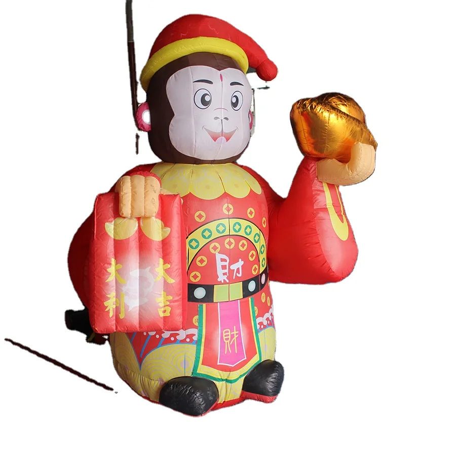 Hot Sale Pvc Inflatable Lucky Monkey God Of Wealth Inflatable Chinese New Year