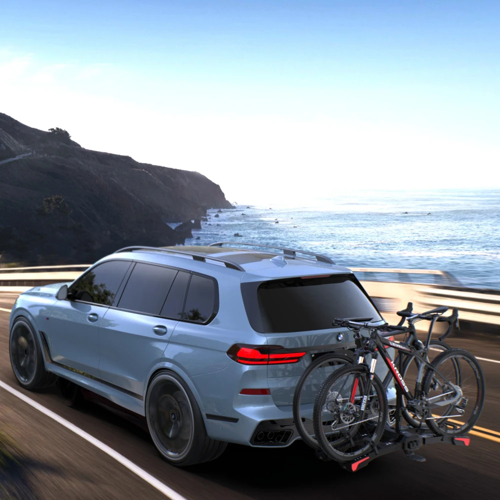 Vehicle-mounted bicycle holder car rear modified bicycle rack  rear-mounted mountain road hitch bike rack for car