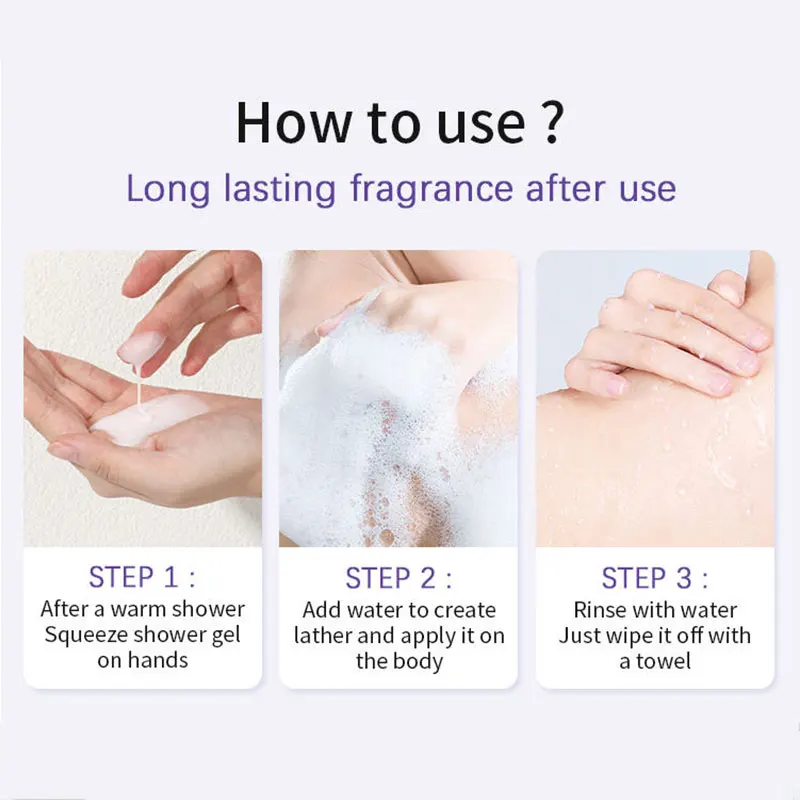 OEM Body Wash Private Label Skin lavender extract moisturizing Shower Gel