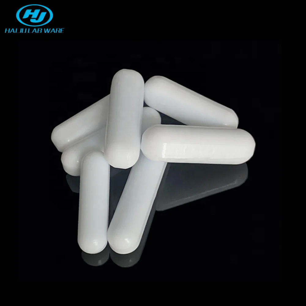 HAIJU LAB Laboratory Application OEM custom Strong Field White PFTE Coating Stirrer Magnetic Smooth Mixer Stirring Bar Magnets