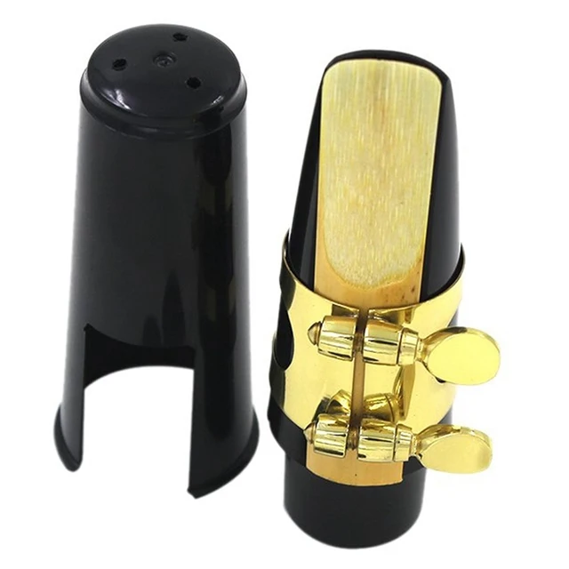 Мундштук для саксофона Alto Sax, пластиковый мундштук с крышкой и металлической пряжкой