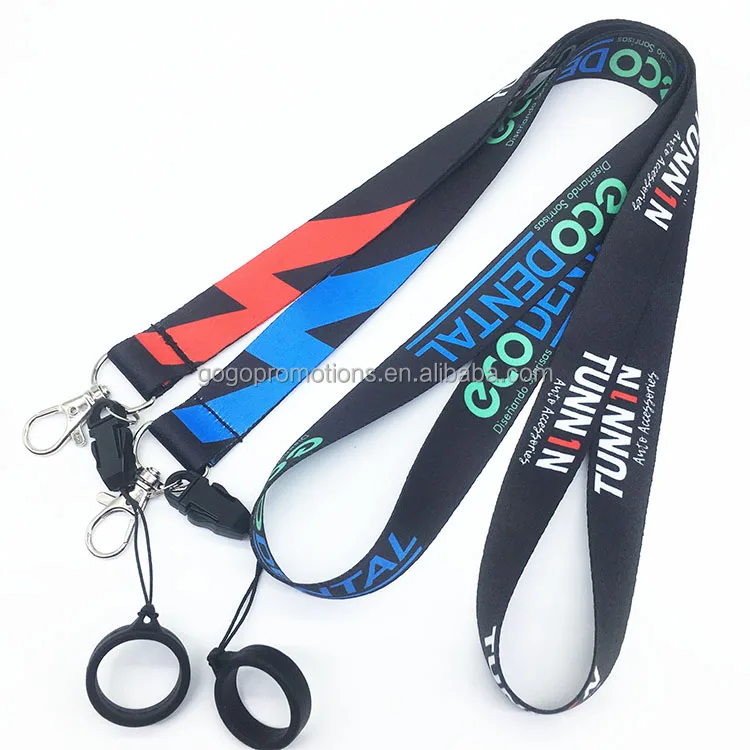 No Minimum Order High Quality Custom Neck Lanyard Silicon Ring Lanyard with Rubber Professional Promotional Gift OEM/ODM Custom