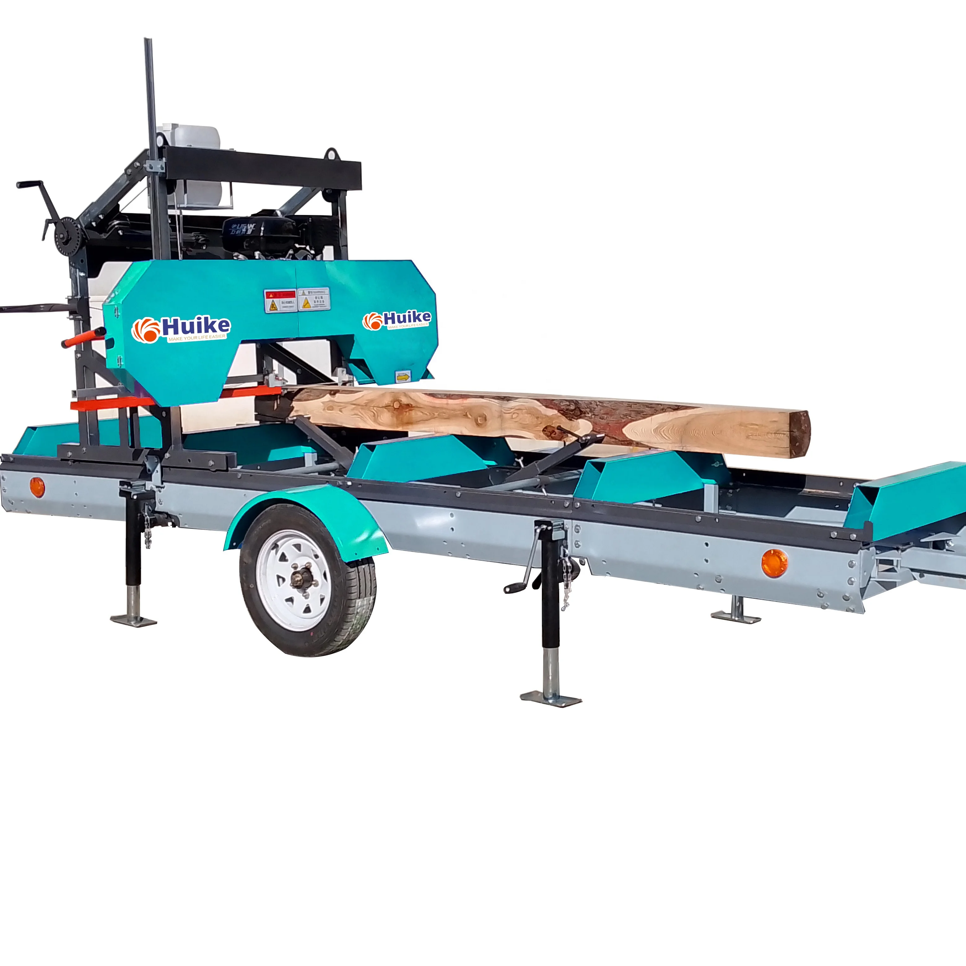 Portable Lumber Band Saw Mill / Mobile Band Saw Mills / Portable Mini Log Sawmill With Trailer