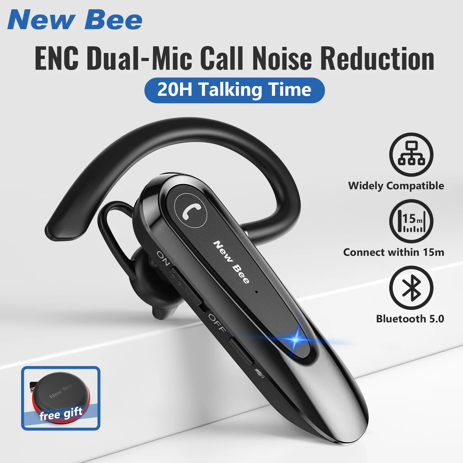 Новые беспроводные одиночные наушники Bee B45 Mini наушники-вкладыши гарнитура для