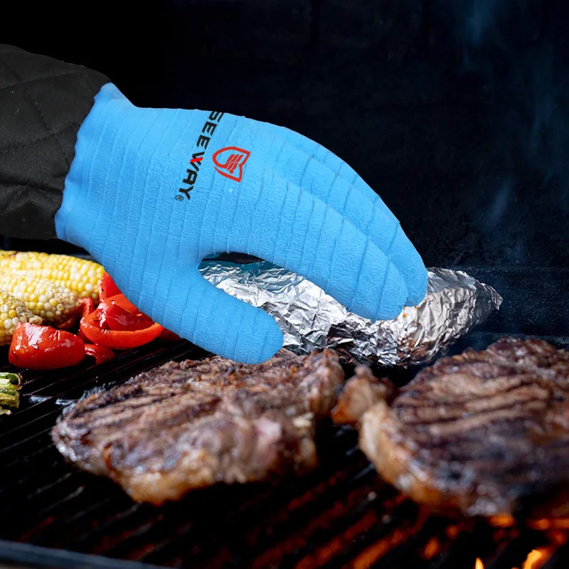 Premium Long Sleeve Waterproof Steam Resistant Grip Gloves for Cabin Crew