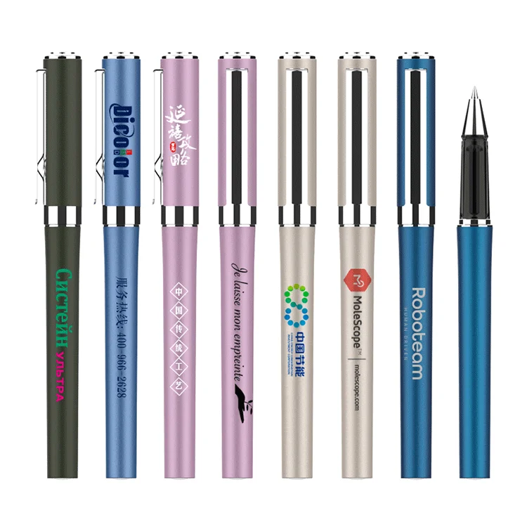 Гравировка розовая Роскошная Золотая цветная металлическая шариковая ручка