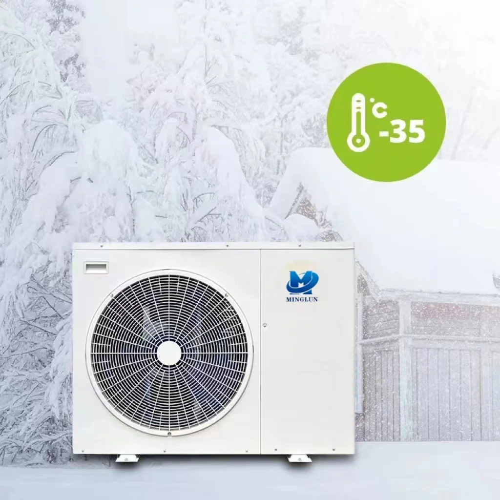 Minglun Low Temp -25 degree R290 Erp A+++ WIFI controller heating cooling EVI inverter heat pump