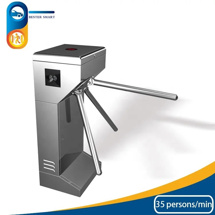 Vertical Three Roller Indoor Outdoor Metro Gate Turnstile Gate Stainless Steel