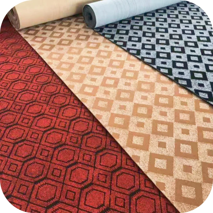 Polyester Single Double Color Jacquard Non Woven Needle Punched Carpet