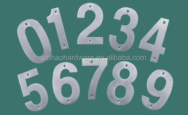 
Wholesale Brushed Sign House Number With Hole Wall Mounted Door Plate House Number 