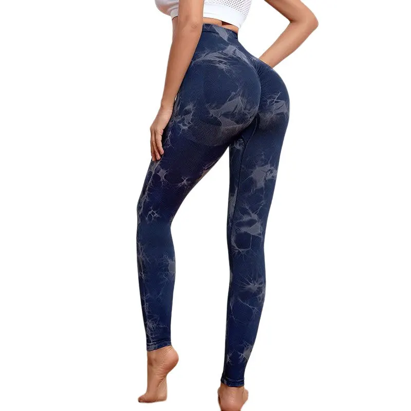High Quality Premium Sweat Proof Polyester Spandex Shiny Tummy Control Butt Scrunch Sports Workout Tights Leggings For Women