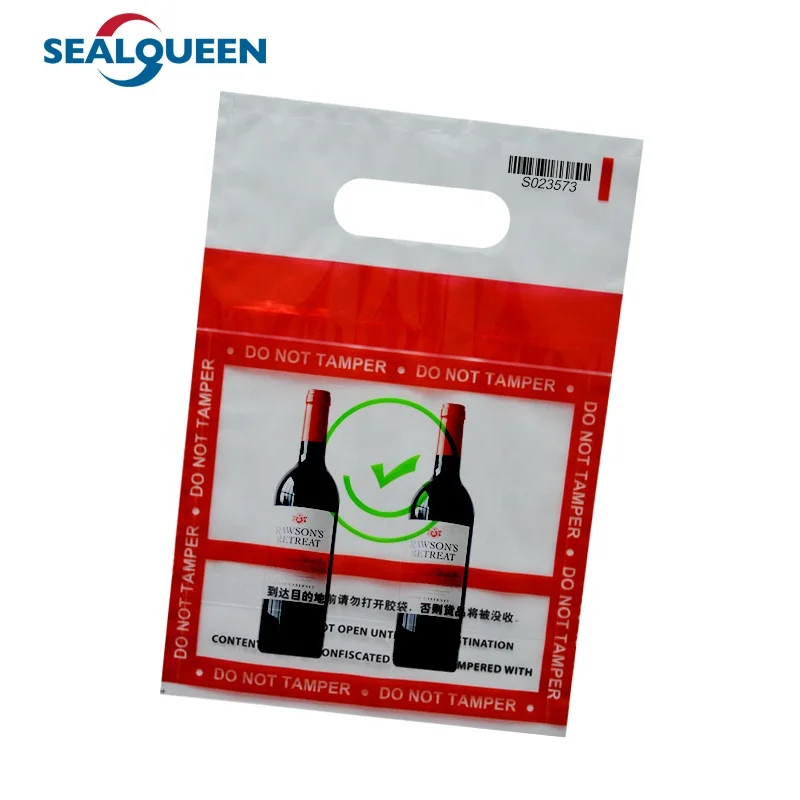 Clear LDPE ICAO Recycle Custom Design Printing Anti-theft Shopping Carry Plastic Airport Duty Free Security Tamper Evident Bags