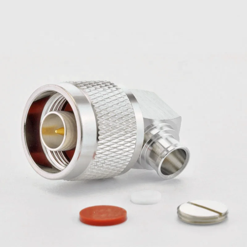 6GHz N Right Angle Male plug Solder for .250 and RG401 Cable rf coaxial connectors