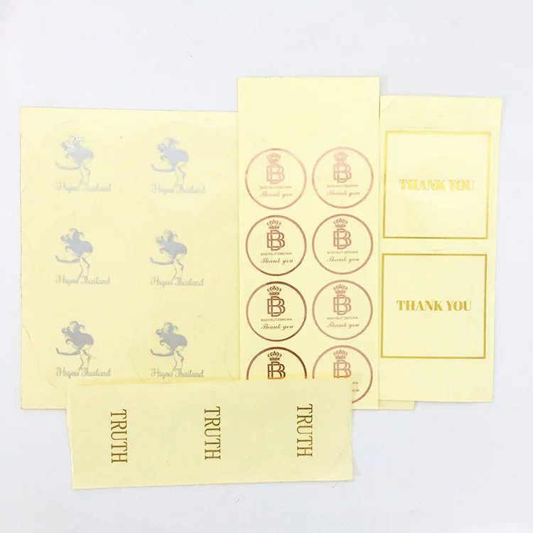 Luxury Custom Brand Gold Logo Handbag Packaging Adhesive Sticker Label Roll