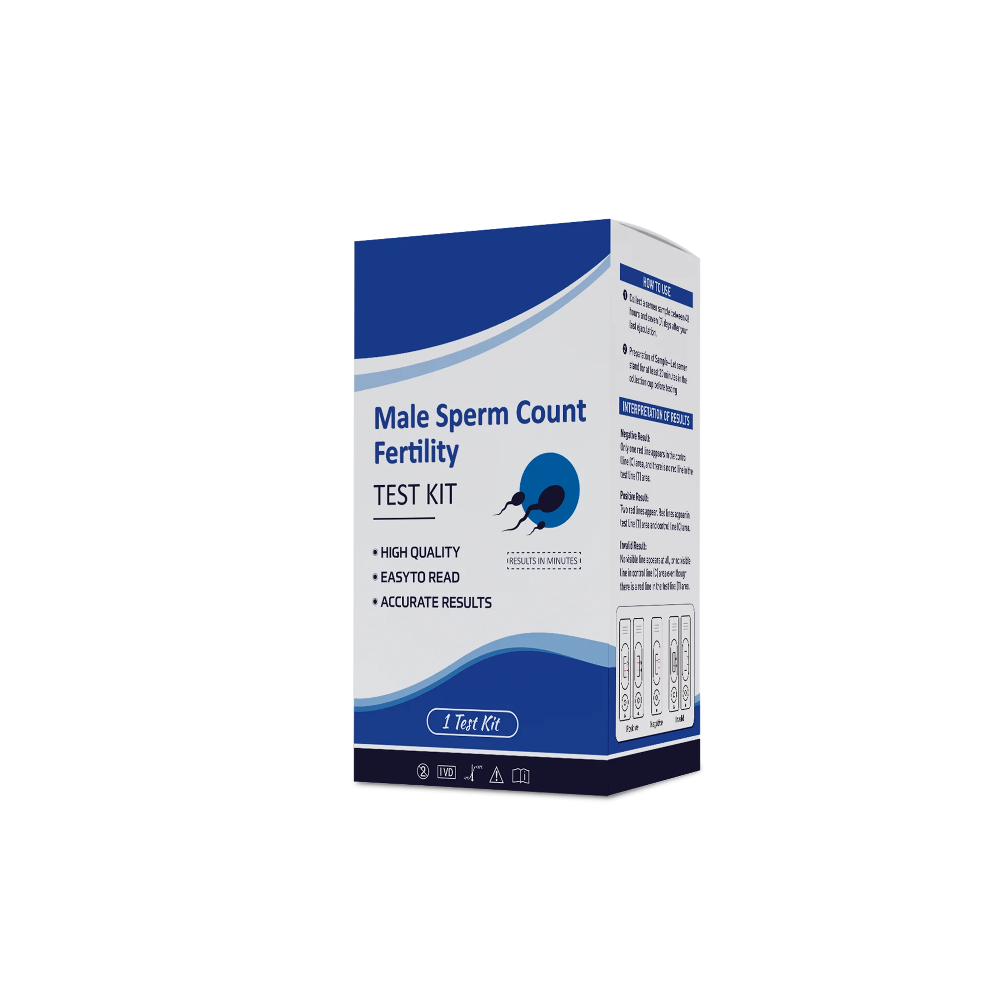 At Home Sperm Density Test Kit, Easy to Use Male Sperm Count Fertility Test Kit