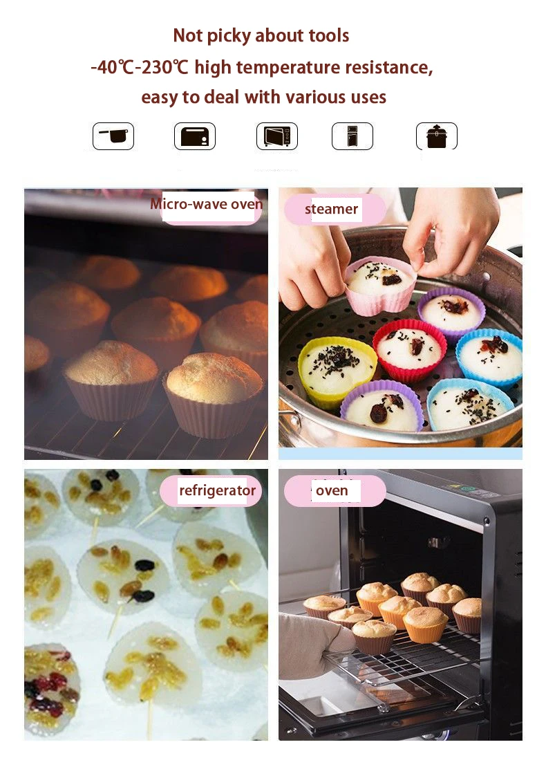 Silicone cake cup heart-shaped jelly pudding ice mold rice cake muffin cup bowl cake mold