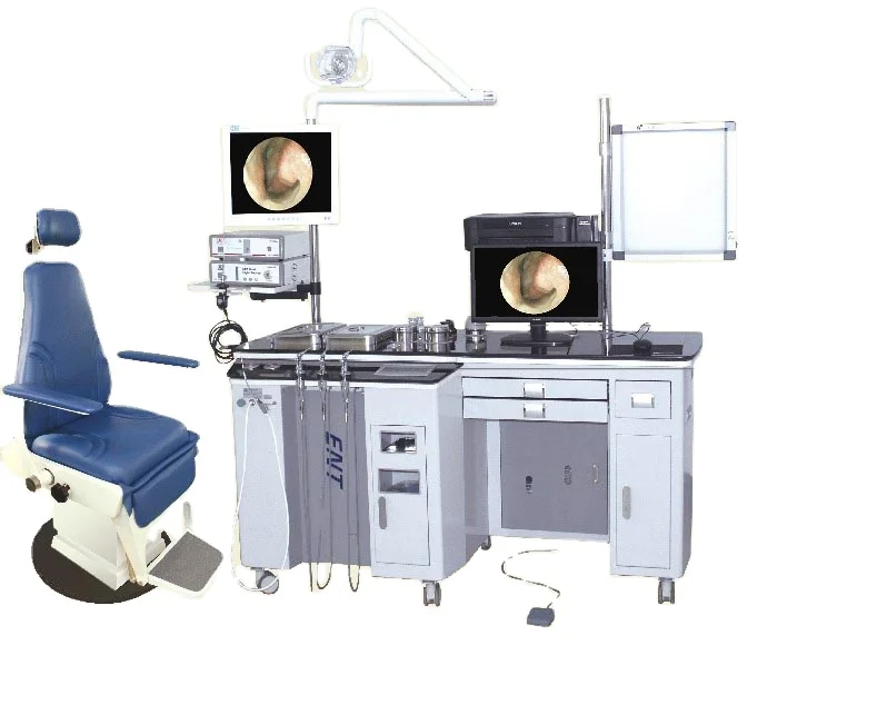 Professional Medical Luxury ENT OPD Treatment Unit for Operating Diagnostic Workstation Endoscopy Examination Otolaryngology