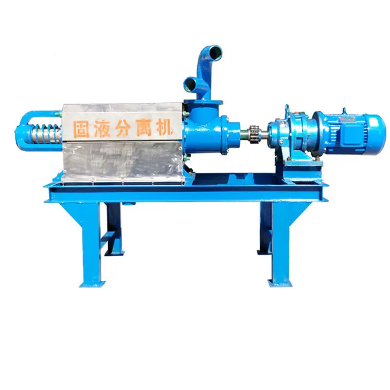 Spiral animal waste dehydrator farm livestock waste solid-liquid separator stainless material manufacturer