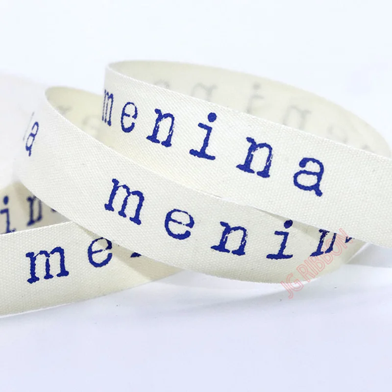 wholesale stock soft natural white personalized labels cloth tape organic cotton ribbon for decoration