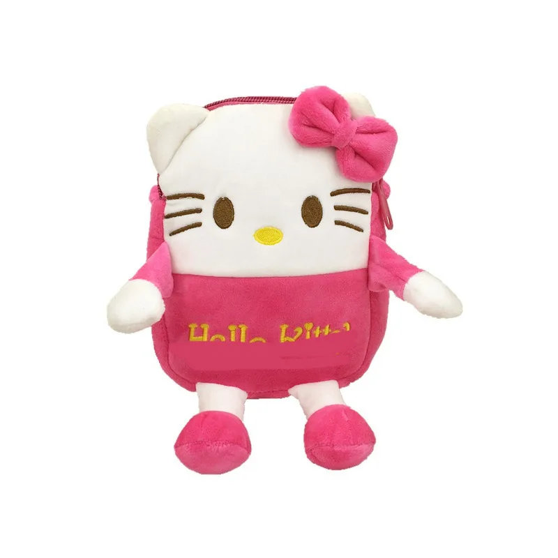 Custom cute beautiful mini hello cat kitty plush crossbody bag fluffy makeup bag gift for girl winter
