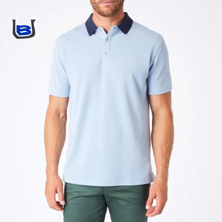 Elegant casual knitting polo shirts t shirt men new model knit fabric for t shirt