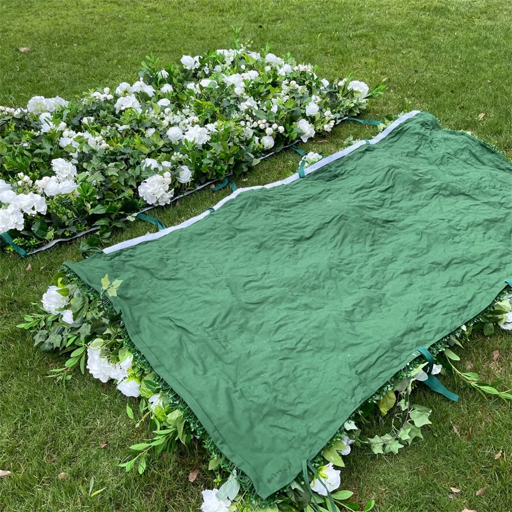 A-464 Wedding Greenery Wall White Green Hanging Plants Flower Wall 5D Roll Up Green Walls