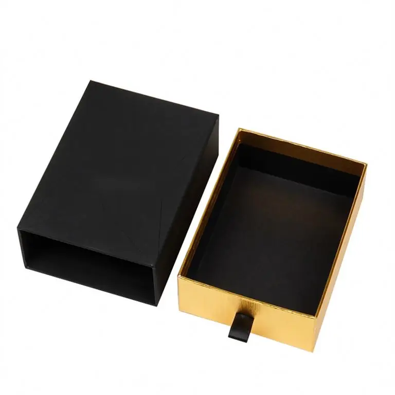 
DIY blank kraft/black/white cardboard slide drawer box gift/ candy favor packing display box 