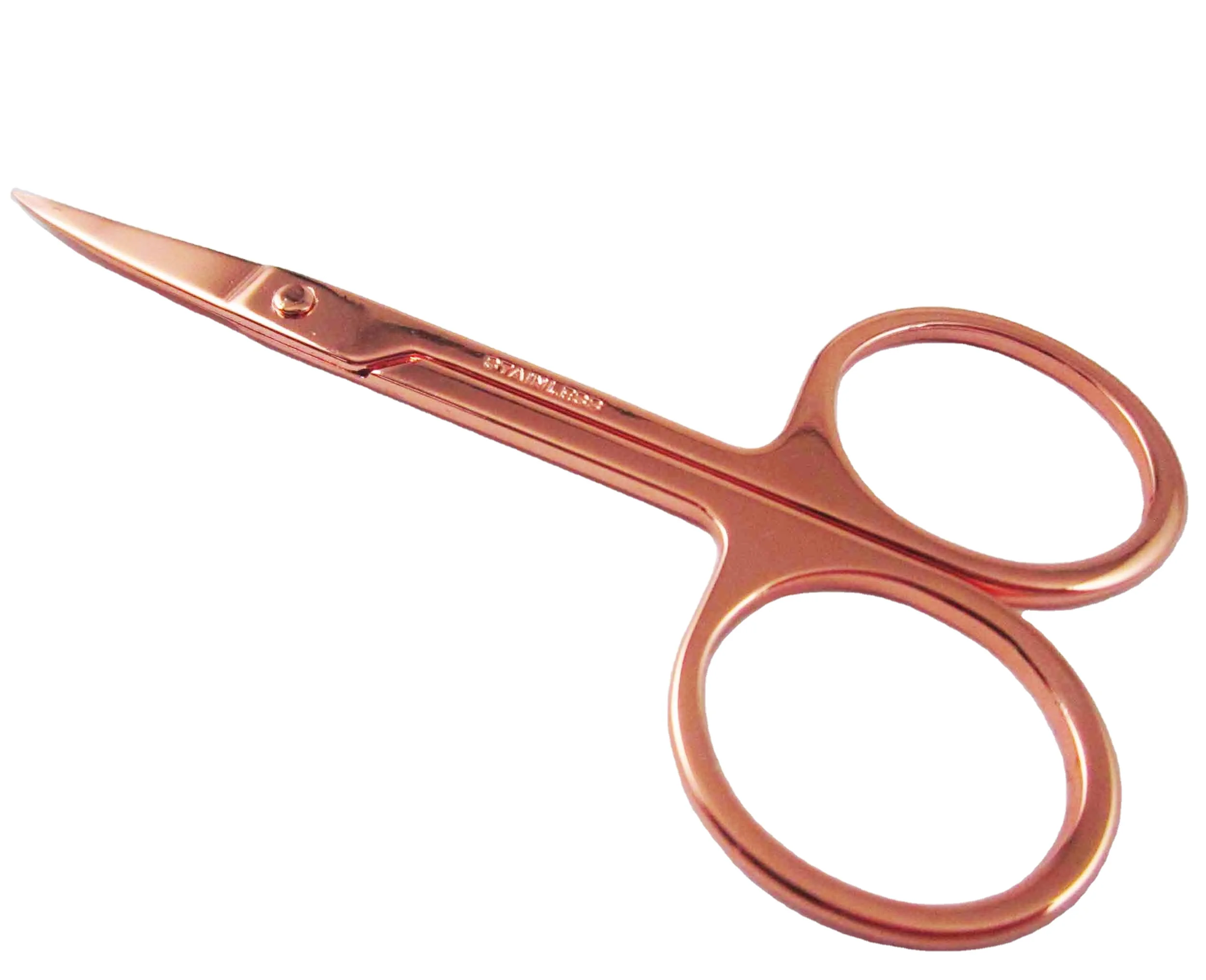 Straight And Curved Blade Rose Gold Nail Scissors