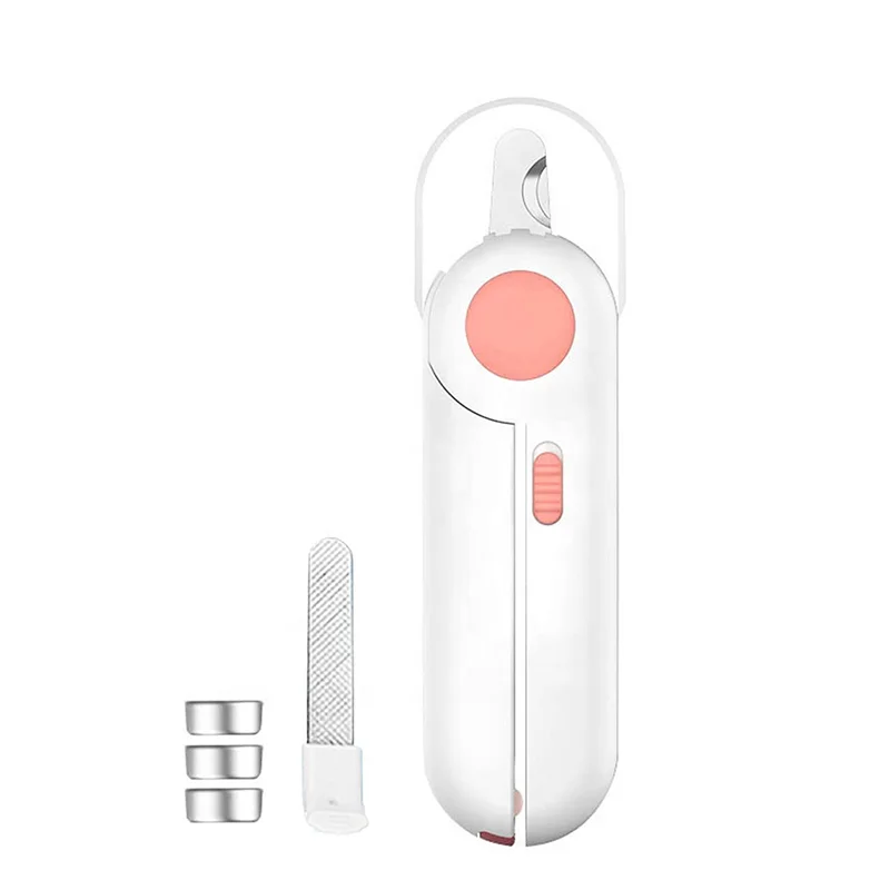 Amazon hot sell pet LED nail clipper and trimmer transparent baffle anti splash for cats