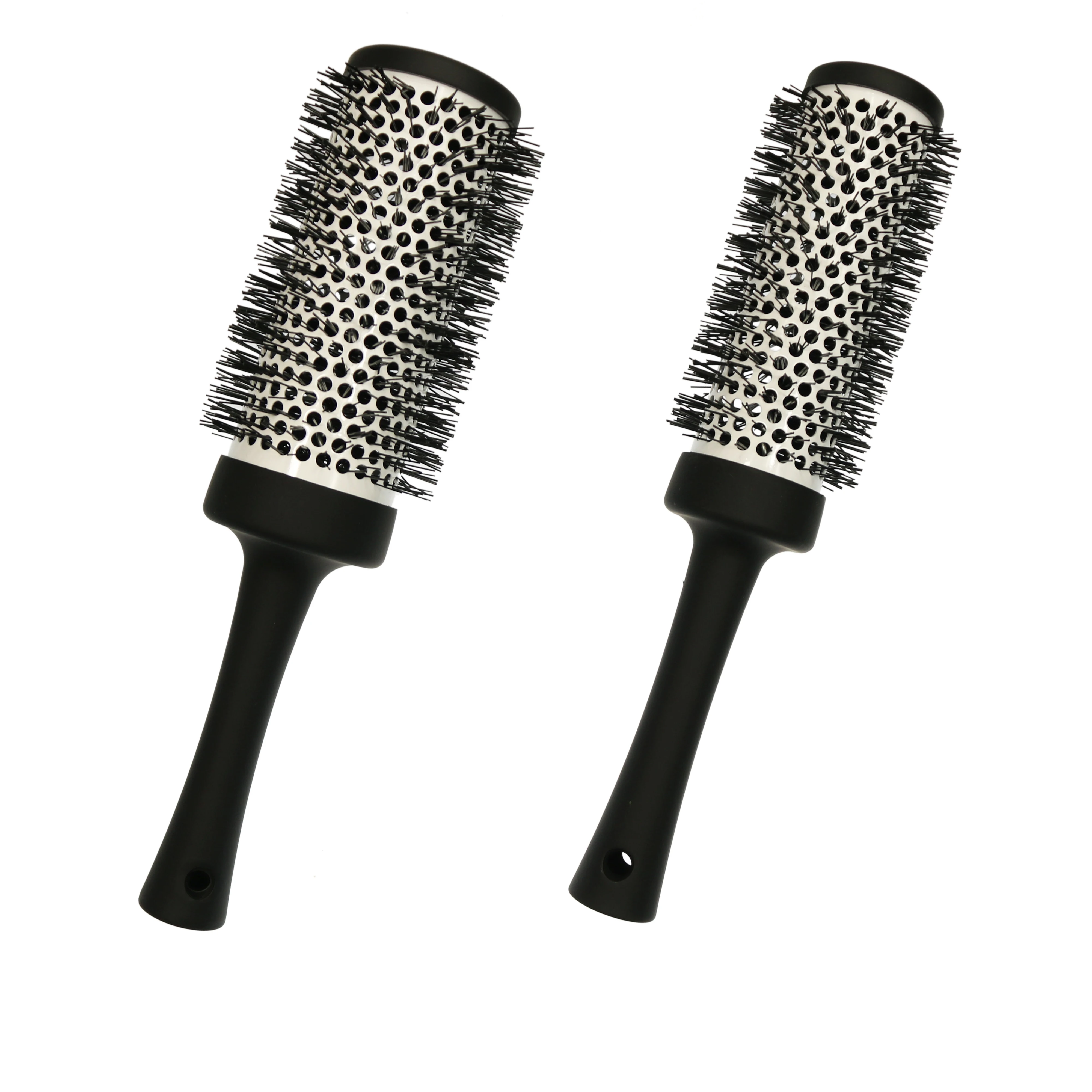 Salon Styling Tools Extra-long Round Barrel Matte Handle Professional aluminum Blow Drying Round Roll Hair Brush