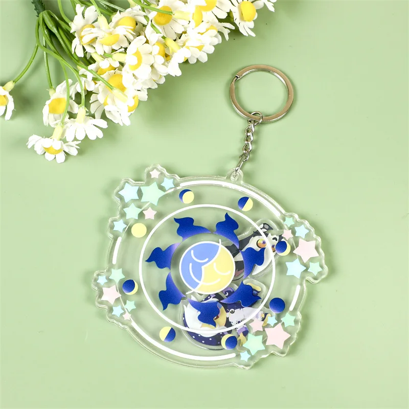 DAQIDO Anime Creative Keychain With Mirror Pendant Flip Keychains For Decoration