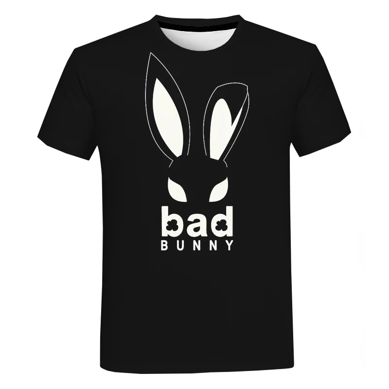 Hot Bad Bunny 3D Print T-Shirts For Women Casual Short Sleeve Hip Hop Rock Punk Men Streetwear Oversized T Shirt
