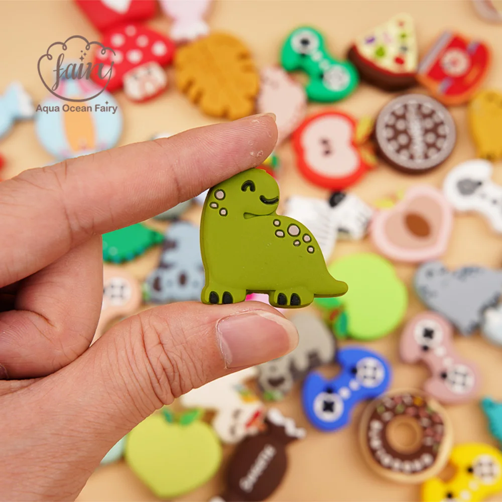Custom Manufacturer Printing Silicone Characters Beads Diy Assorted Animal Focal Bead Bulk for Pen Making