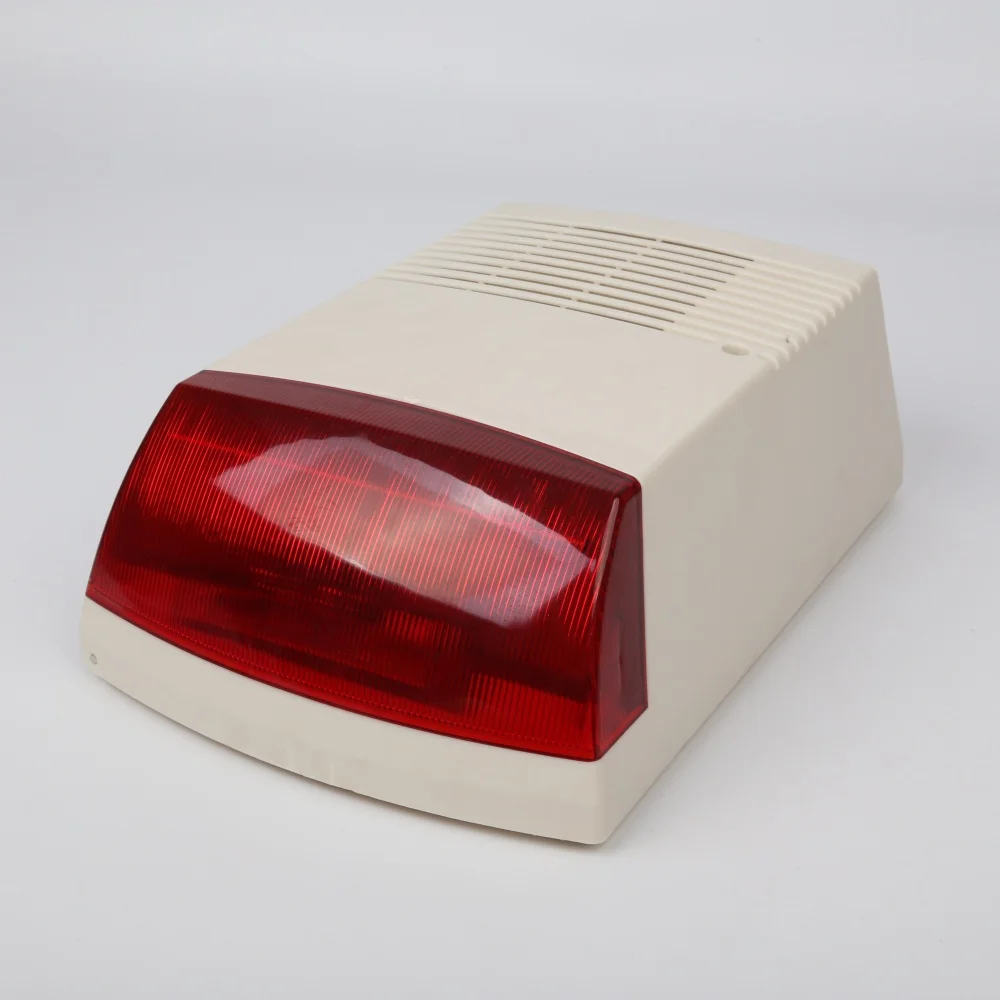 IP65 Waterproof Siren Alarm and LED Flashing Strobe Light 12V Wired Indoor/Outdoor Siren with Strobe Light