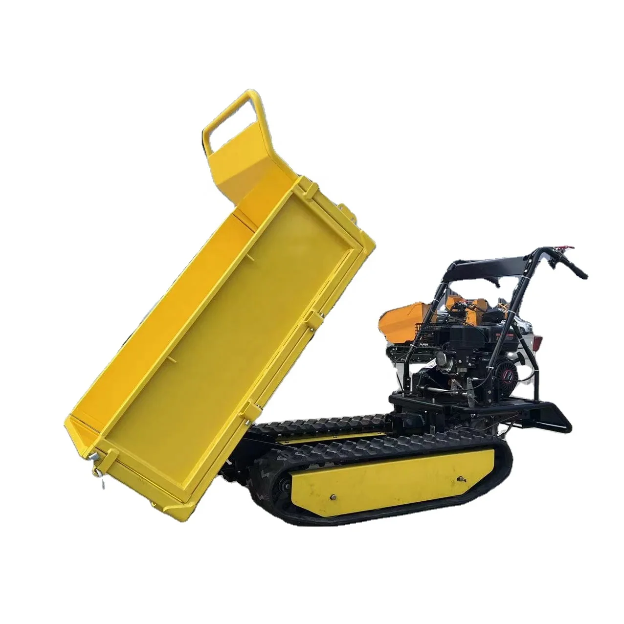 Full hydraulic Mini crawler dumper trucks rubber track  crawler transporter dumper 0.6T 0.8T 1.2T 1.5T 2T