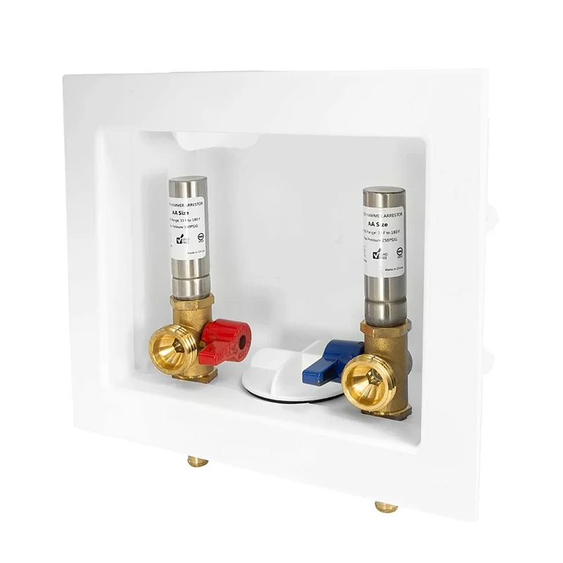 Universal Ice Maker Box,1/2-Inch Pe-A Expansion Inlet Connection with Installed Ball Valve (Expansion Pex with SS Arrestor)