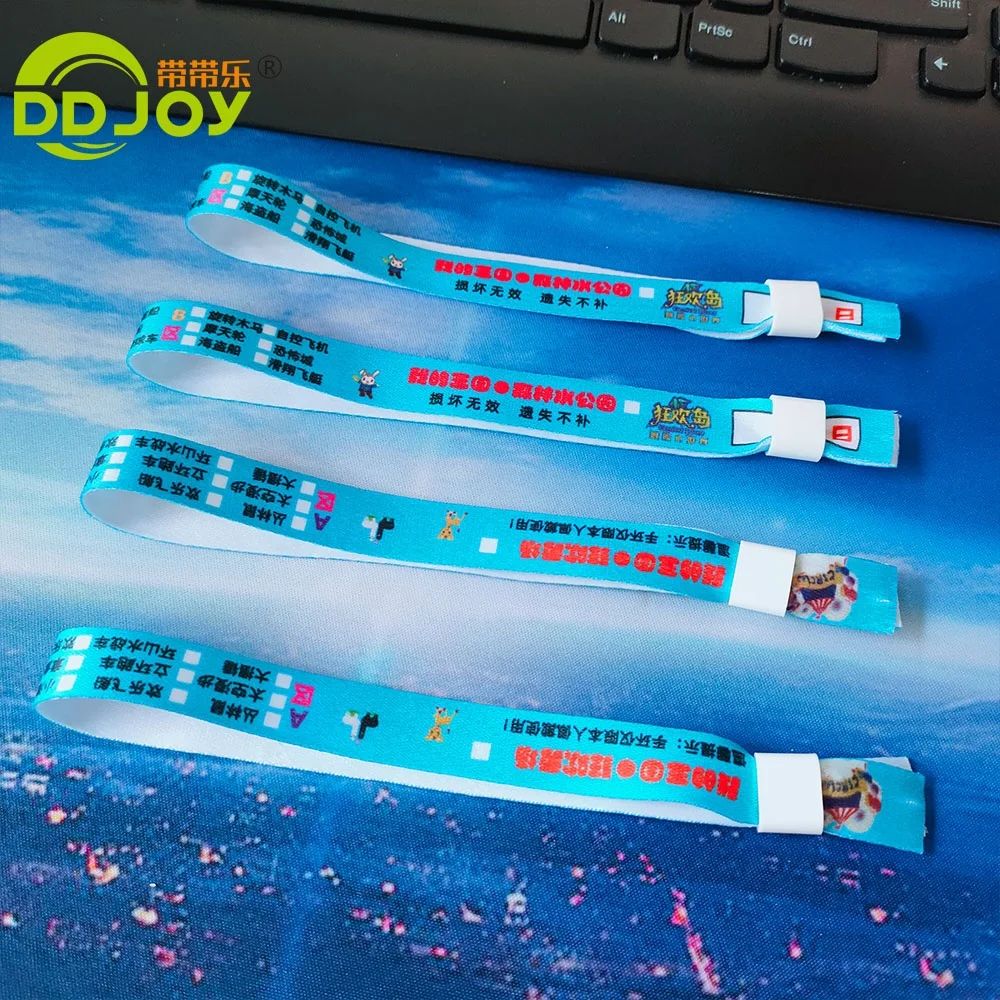 Factory direct wholesale Woven Sublimation Bracelets Personal Logo Fabric bracelets for festival Events