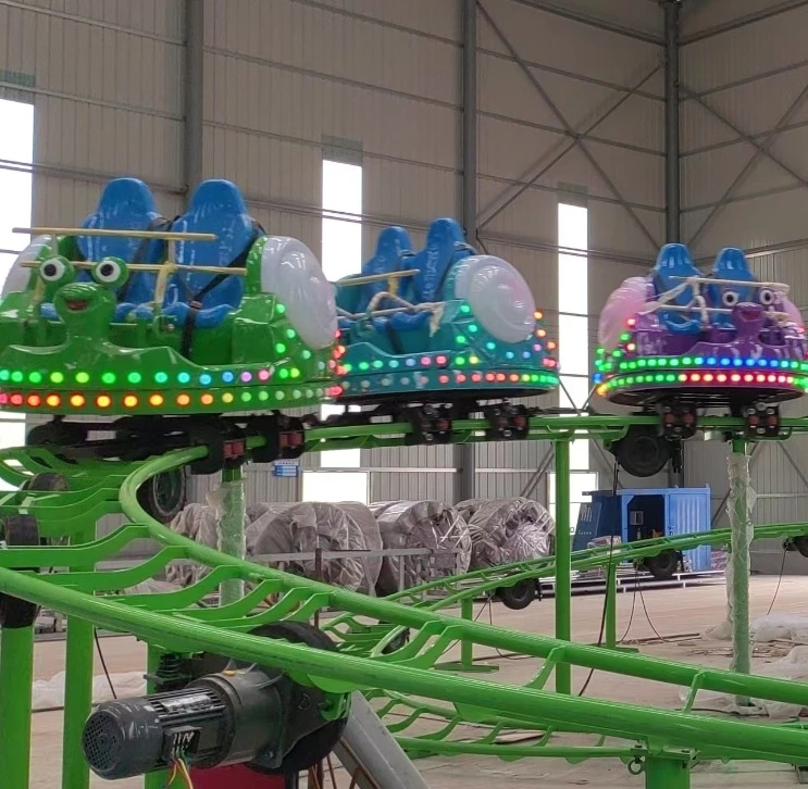 Hot sale amusement park attraction sliding spinning snail mini roller coaster rides for children