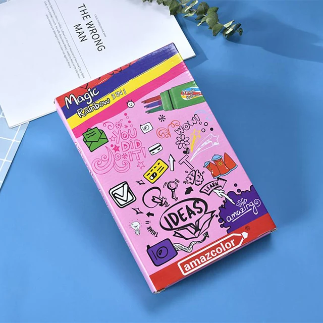 Hot selling three-line pen magic pen marker set with custom logo for children