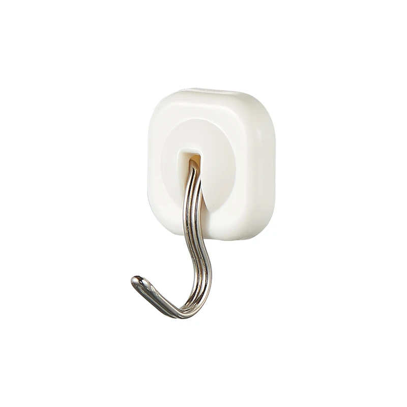 Square and Round Iron Hook Compact and Practical Plastic Sticky Hook