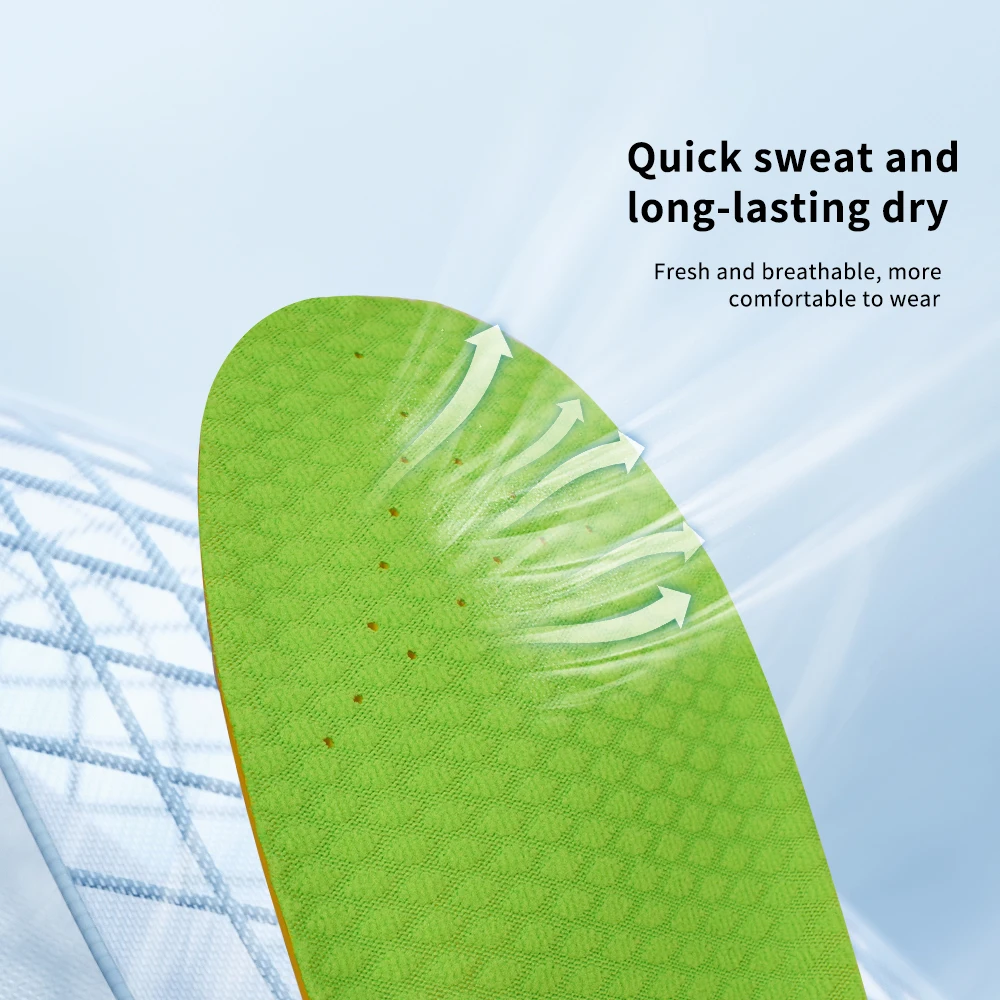 Sports Arch Support Kids Insole Orthopedic Massaging Foam for Comfortable Running Fits Shoes with PU Material