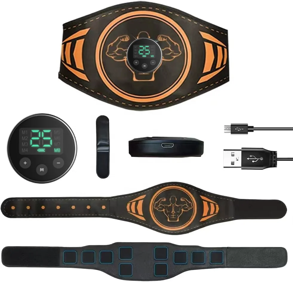 new products 2024  Ems Muscle Stimulator Fat Burning Slimming Weight Loss Belt Male Belly EMS  Belt 8 modes 25 levels