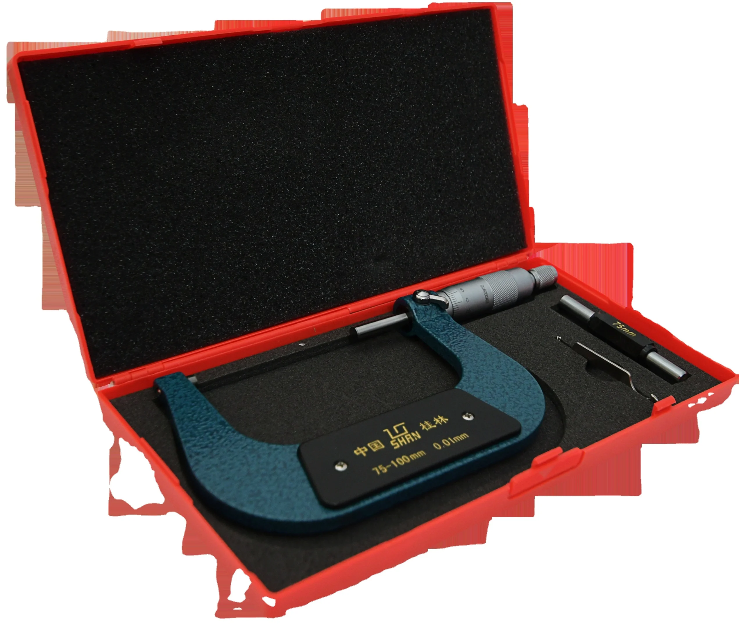 Steel 0.01 mm scale high-precision machine tool outer diameter micrometer set