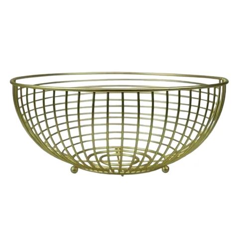 Kitchenware Aluminum Wired Metal Bread Basket for Breakfast Tableware Storage Basket Multipurpose Basket Household Kitchen Use