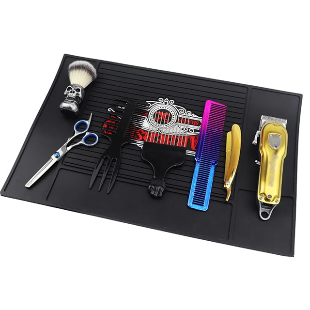 
 Профессиональный Клип-клипса, ножницы, расческа, парикмахерский инструмент, коврик, противоскользящий силиконовый коврик для парикмахерских инструментов  