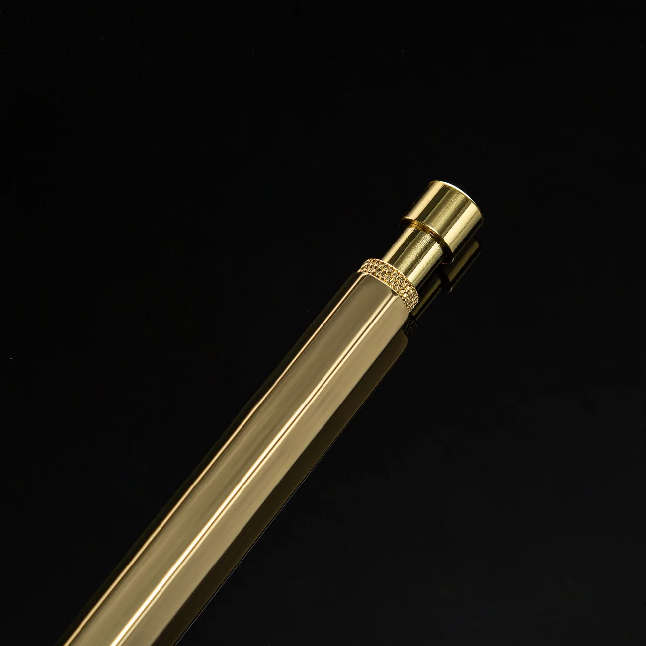 Luxury Brass Retractable Click Hexagonal Ballpoint Pen Office School Writing Stationery Six-edge Premium Goal Digger Pen