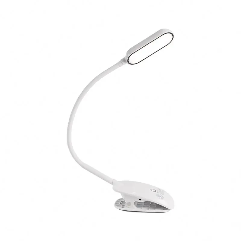 DC Model USB Charge Rechargable LED Dimmable Table Lamp Reading Lamp Desk Control Touch Clip Lamp