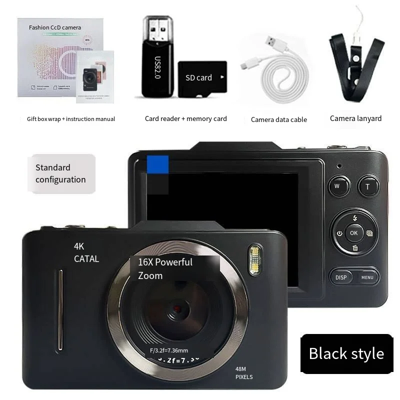 4K HD digital ccd camera Student Party Travel entry level camera Retro portable card machine