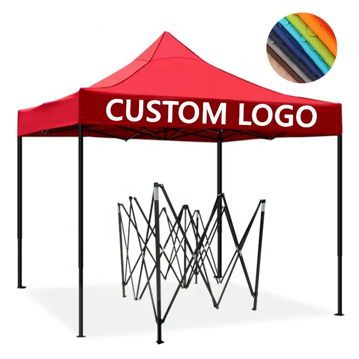 Pliable 3x3 Trade Show Canopy Waterproof Portable Folding Tent Trade Show Awnings Trade Show Canopies