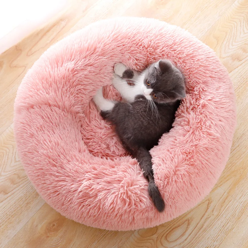Factory spot wholesale pet cats bed,beds for dogs and cats,donut cat bed